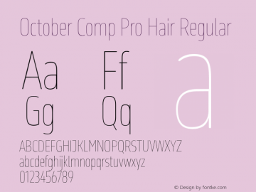 October Comp Pro-Hairline Version 1.0; 2016图片样张