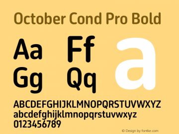 October Cond Pro-Bold Version 1.0; 2016图片样张