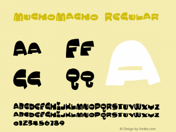 MuchoMacho Regular 1.0 Font Sample