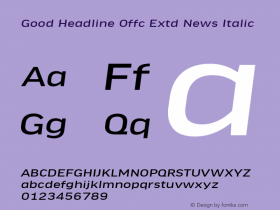 Good Head Offc Extd News Italic Version 7.504; 2014; Build 1020图片样张