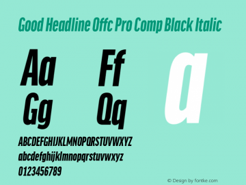 Good Head Offc Pro Comp Black Italic Version 7.504; 2014; Build 1020图片样张