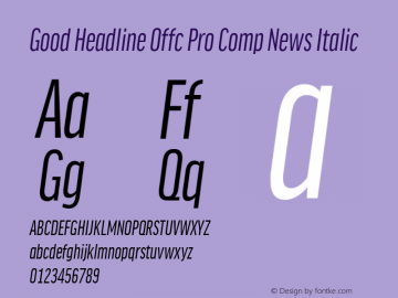 Good Head Offc Pro Comp News Italic Version 7.504; 2014; Build 1020图片样张