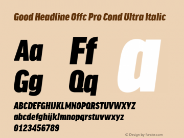 Good Head Offc Pro Cond Ultra Italic Version 7.504; 2014; Build 1020图片样张