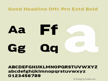 Good Head Offc Pro Extd Bold Version 7.504; 2014; Build 1020图片样张