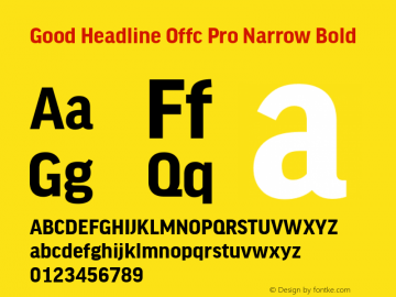 Good Head Offc Pro Narrow Bold Version 7.504; 2014; Build 1020图片样张