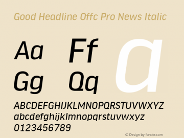 Good Head Offc Pro News Italic Version 7.504; 2010; Build 1021图片样张