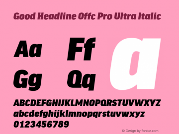 Good Head Offc Pro Ultra Italic Version 7.504; 2014; Build 1020图片样张
