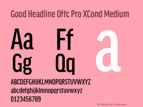 Good Head Offc Pro XCond Medium Version 7.504; 2014; Build 1020 Font Sample