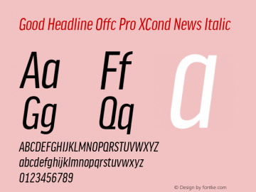 Good Head Offc Pro XCond News Italic Version 7.504; 2014; Build 1020图片样张