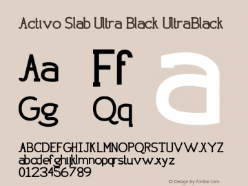 Activo Slab Ultra-Black Version 001.000 Font Sample