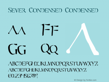 Sever Condensed Condensed 2图片样张
