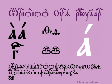 Triodion Ucs Regular Version 2003.06.12 Font Sample