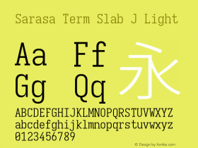 Sarasa Term Slab J Light 图片样张