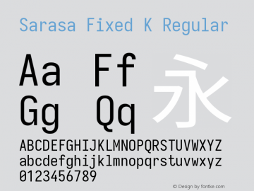 Sarasa Fixed K Version 0.31.1 Font Sample