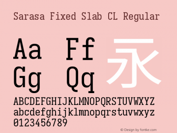 Sarasa Fixed Slab CL 图片样张