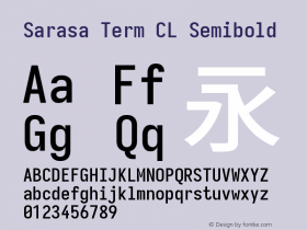 Sarasa Term CL Semibold 图片样张