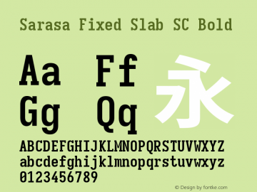 Sarasa Fixed Slab SC Bold 图片样张