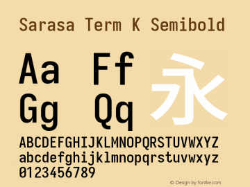 Sarasa Term K Semibold Version 0.31.1 Font Sample