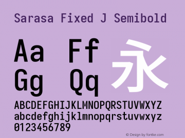 Sarasa Fixed J Semibold 图片样张