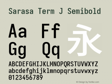 Sarasa Term J Semibold  Font Sample