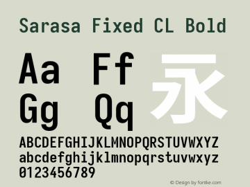 Sarasa Fixed CL Bold 图片样张