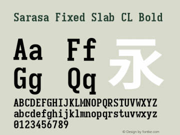 Sarasa Fixed Slab CL Bold 图片样张