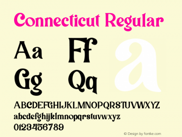 Connecticut Version 1.000 Font Sample