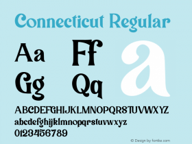 Connecticut Version 1.000 Font Sample