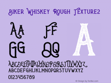 Biker Whiskey Rough Texture2 Version 1.00;March 12, 2019;FontCreator 11.5.0.2427 64-bit图片样张