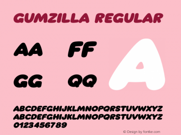 Gumzilla Version 1.002;Fontself Maker 3.5.2 Font Sample