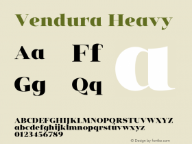 Vendura Heavy Version 1.001;hotconv 1.0.109;makeotfexe 2.5.65596图片样张