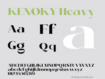 KENOKY Heavy Version 1.000;hotconv 1.0.109;makeotfexe 2.5.65596图片样张