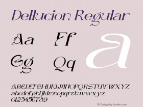 Dellucion-Slant Version 1.000 Font Sample