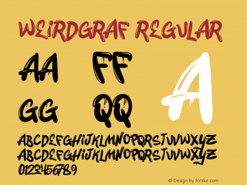 Weirdgraf-Regular Version 1.000 Font Sample