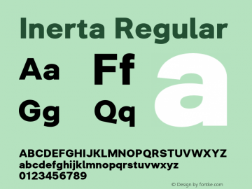 Inerta W05 Extra Bold Version 1.001图片样张