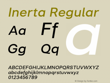 Inerta W05 Medium Italic Version 1.001图片样张