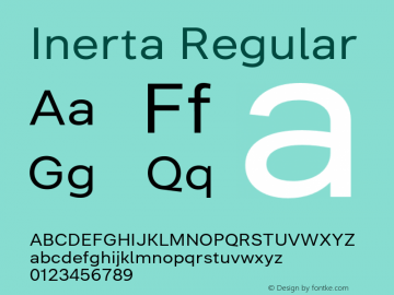 Inerta W05 Regular Version 1.001 Font Sample