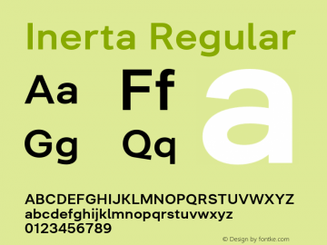 Inerta W05 Semi Bold Version 1.001图片样张