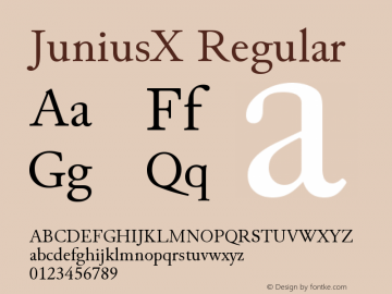 JuniusX Regular Version 1.003 Font Sample