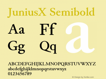 JuniusX Semibold Version 1.007 Font Sample