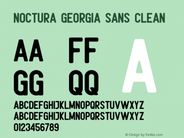 Noctura Georgia Sans Clean Version 1.00;April 4, 2021;FontCreator 13.0.0.2675 64-bit Font Sample