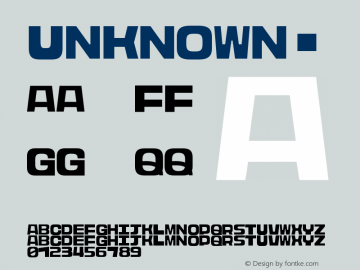 Unknown  Font Sample