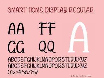 Smart home Display Version 1.00;April 24, 2021;FontCreator 11.5.0.2422 64-bit图片样张
