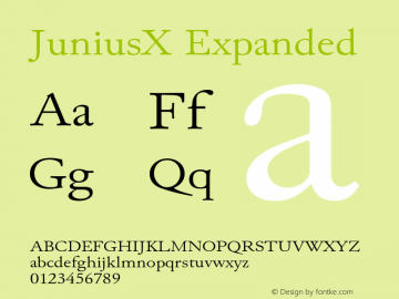 JuniusX Expanded Version 1.008;hotconv 1.0.109;makeotfexe 2.5.65596 Font Sample