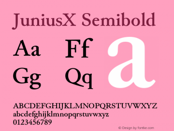 JuniusX Semibold Version 1.008 Font Sample