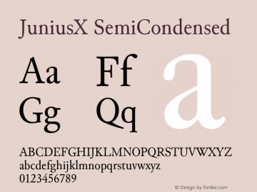 JuniusX SemiCondensed Version 1.008图片样张