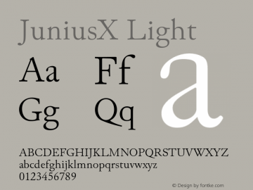JuniusX Light Version 1.008;hotconv 1.0.109;makeotfexe 2.5.65596 Font Sample