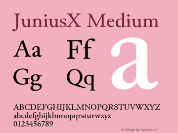 JuniusX Medium Version 1.008;hotconv 1.0.109;makeotfexe 2.5.65596 Font Sample