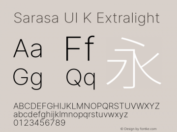 Sarasa UI K Xlight Version 0.31.0; ttfautohint (v1.8.3)图片样张