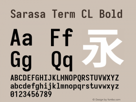 Sarasa Term CL Bold 图片样张